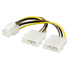 2x 4-pin Molex till 6-pin PCIe