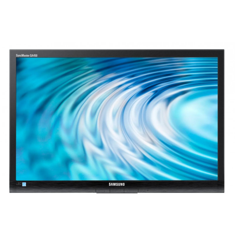 Used computer monitors - Samsung 24-tums skärm SA450 (beg utan fot - kan köpas separat) (skadad baksida)