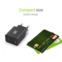 Phone Wall charger - GreenCell vægadapter USB-A QC 3.0 18W