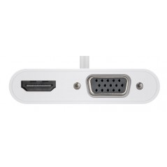 Screen Cables & Screen Adapters - USB-C Multiport-adapter för två skärmar HDMI & VGA