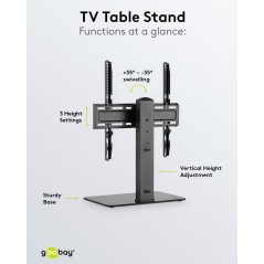 Wall brackets for speakers and TVs - Goobay TV-fot VESA för TV 32-55"