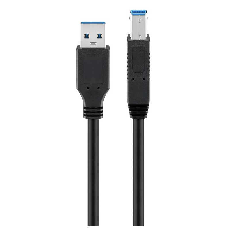 USB cable and USB hub - USB 3.0 SuperSpeed-kabel (USB-A till USB-B)