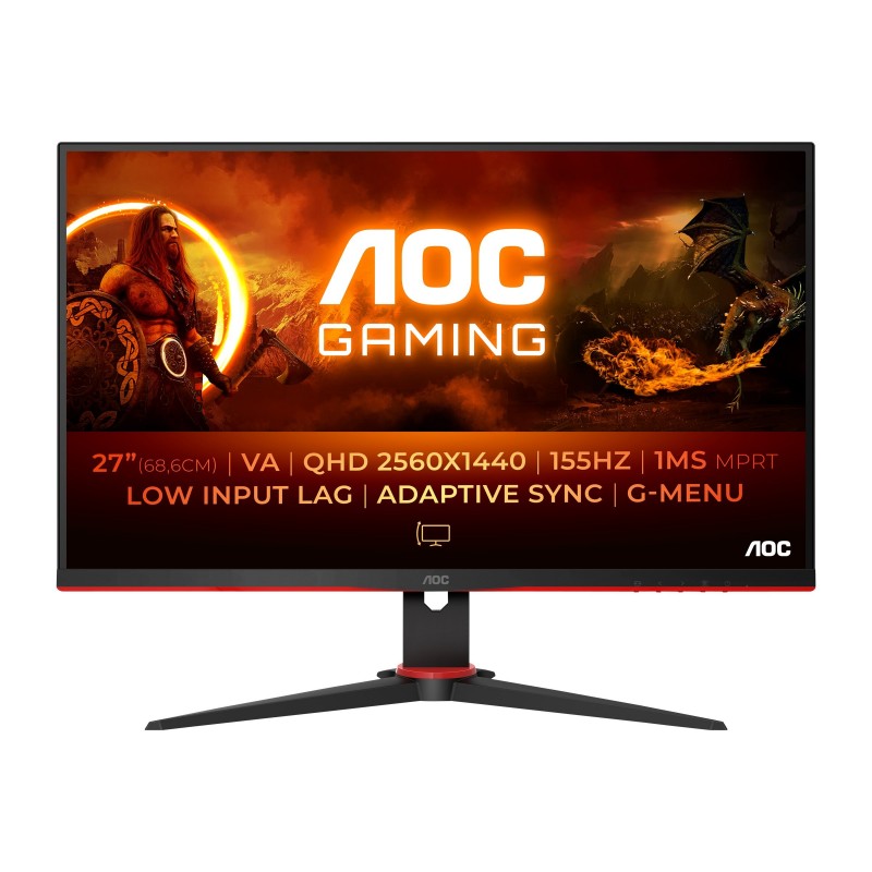 Computer monitor 25" or larger - AOC Q27G2E 27" Gamingskärm med 155 Hz och VA-Panel