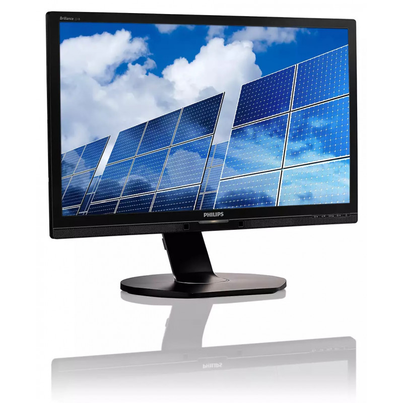 Used computer monitors - Philips Brilliance 221B 22-tums Full-HD IPS skärm (beg med skadad LCD och skadad fot)