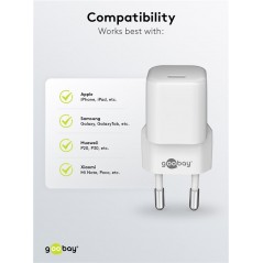 Chargers and Cables - Snabbladdande GaN Nano strömadapter med USB-C PD 30W