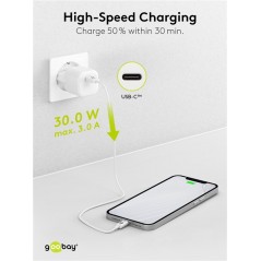 Chargers and Cables - Snabbladdande GaN Nano strömadapter med USB-C PD 30W