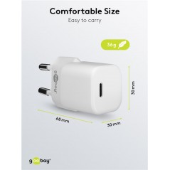 Chargers and Cables - Snabbladdande GaN Nano strömadapter med USB-C PD 30W