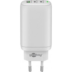 Chargers and Cables - Strömadapter med USB-C PD 65W och snabbladdning (2x USB-C, 1x USB)