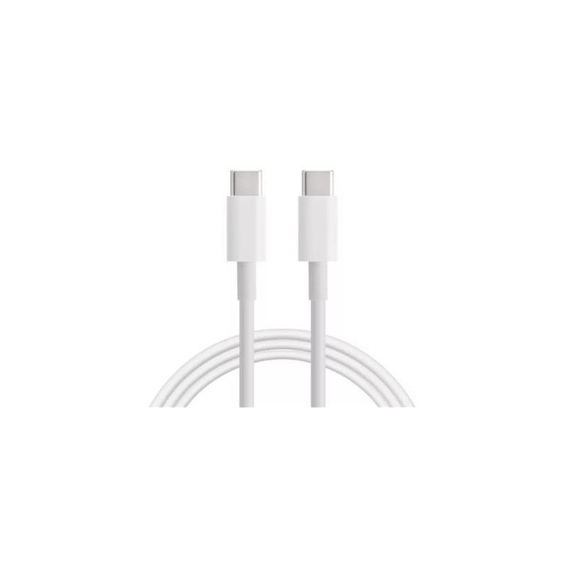 USB-C cable - 2 meter USB-C till USB-C kabel (USB 2) 100W vit