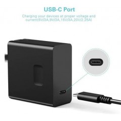 Solid Universal 45W USB-C datorladdare, svart