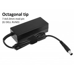 GC Pro Octagonal Dell-kompatibel 65W datorladdare med pin 7.4x5.0mm