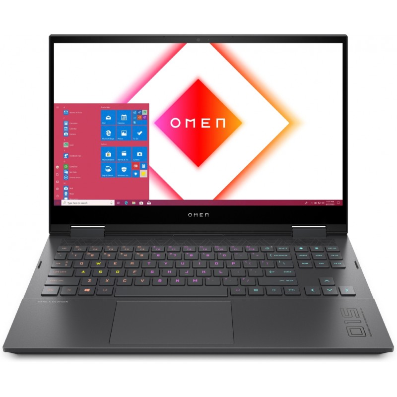 Laptop with 14 and 15.6 inch screen - HP Omen Laptop 15-en1035no 15.6" QHD 165 Hz Ryzen 9 16GB 1TB SSD RTX 3070 8GB Win 10/11*