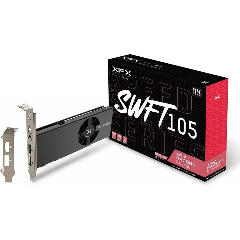 Graphic Cards - XFX Speedster SWFT105 Radeon RX 6400 4GB spelgrafikkort LP (inkl low-profile)