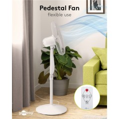 Fans for the hot evenings! - Goobay Golvfläkt 40cm oscillerande med fjärrkontroll och timer