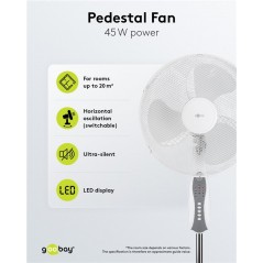 Fans for the hot evenings! - Goobay Golvfläkt 40cm oscillerande med fjärrkontroll och timer