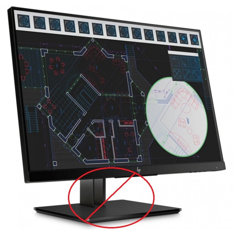 Used computer monitors - HP 24-tums Z Display Z24i G2 IPS-skärm (beg utan fot - kan köpas separat)