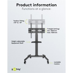 Wall brackets for speakers and TVs - Goobay golvställ VESA för TV och skärm 37-70" upp till 35kg