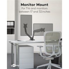 VESA mount for monitor - Goobay skrivbordsfäste med gasfjäder för två datorskärmar 17-32"