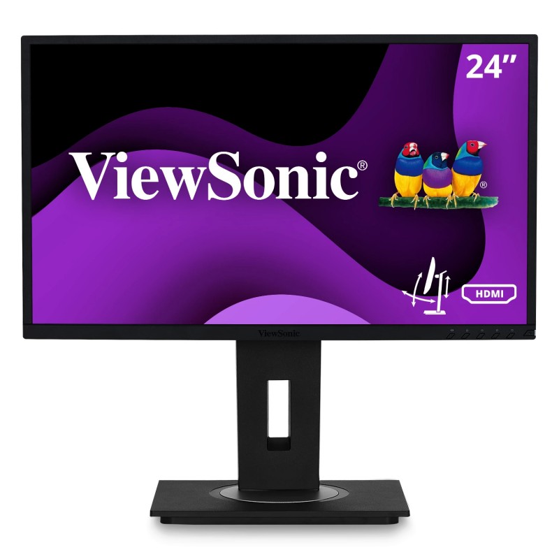 Used computer monitors - ViewSonic 24" VG2448 IPS-skärm med ergonomisk fot (beg)