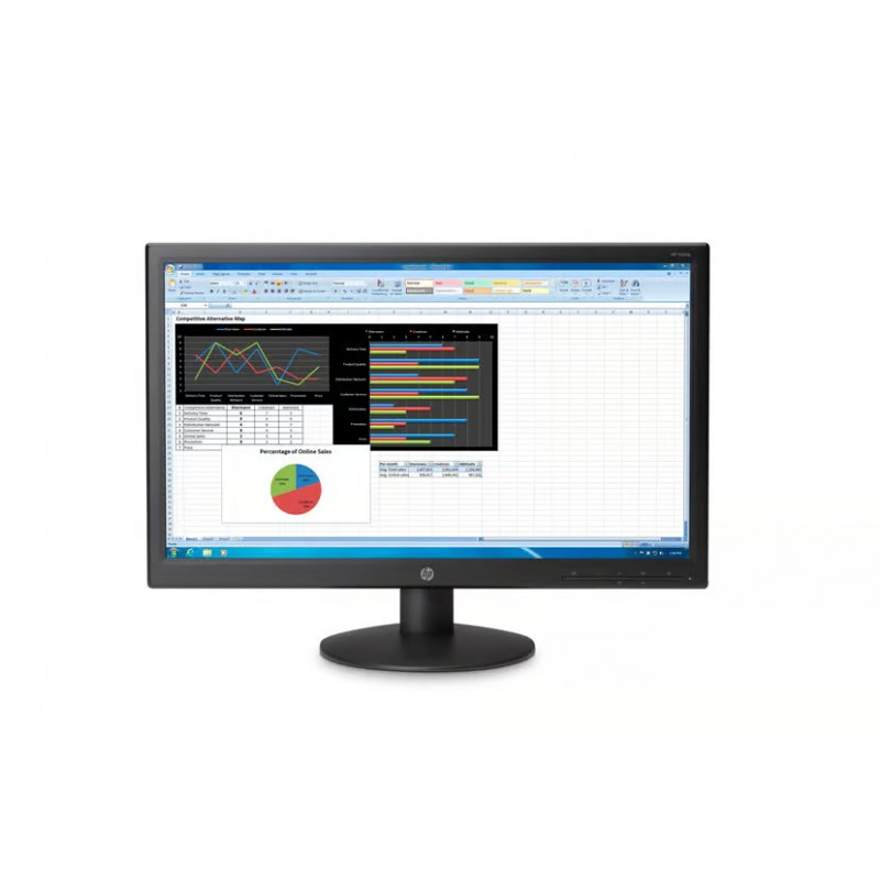 Used computer monitors - HP V241P 24" LED-skärm med VA-panel (beg)