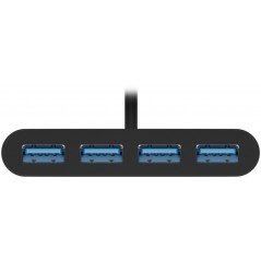 USB hub - Goobay USB-C Multiport 4-Port USB Hub med USB 3.0 sort