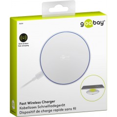 Wireless Phone Charger - Goobay trådlös QI-laddare med snabbladdning, 10W