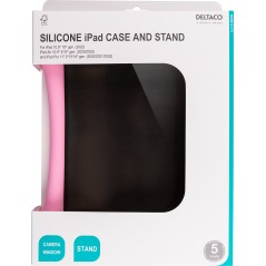 Tablet Cover - Silikoneetui til børn med støtte til iPad Air 11", Air 10,9" 10th, Air 10,9" 4th/5th, Pro 11" 2/3/4th, pink