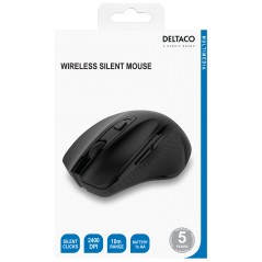 Wireless mouse - Deltaco MS-802 extra tyst ergonomisk trådlös mus