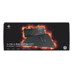 Package Gaming Keyboard & Mouse - Deltaco GAM-113 gaming-kit med RGB-tangentbord, mus och musmatta