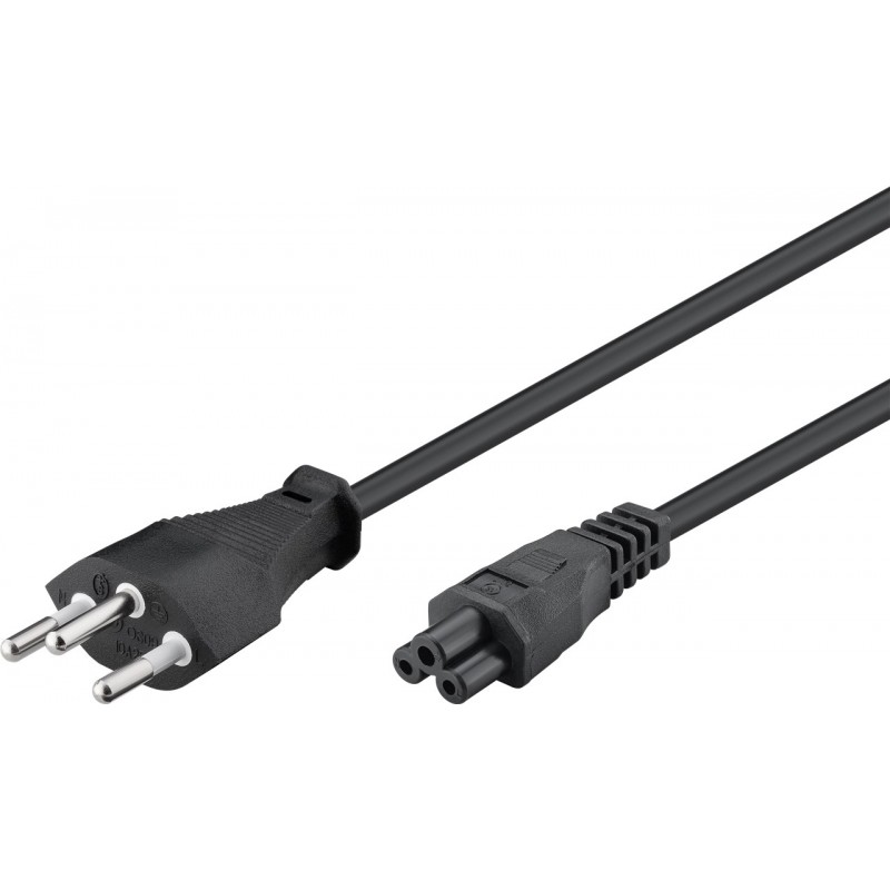 Power cable computer - Goobay Strömkabel till bärbara datorer 1.8M Schweiz-kontakt (C5) (musse pigg)