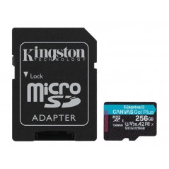 Kingston Canvas Go! microSDXC + SDXC 256GB UHS-I U3 V30 (Class 10) 170MB/s