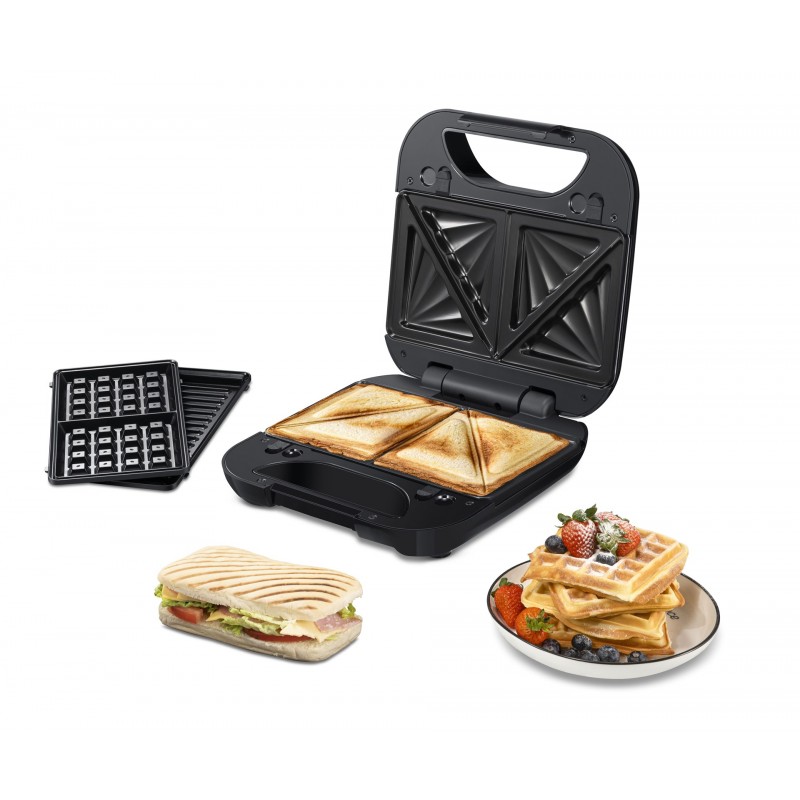 Sandwhich Toaster - ON SMR 100 Smörgåsgrill 3-i-1 med utbytbara plattor