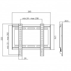 Wall brackets for speakers and TVs - Logilink slimmat väggfäste VESA för TV 23-42" upp till 35kg