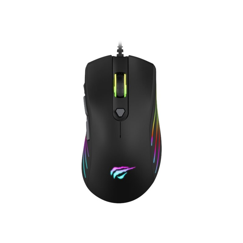 Gaming mouse - Havit gamingmus med 3200 DPI, sju knappar & RGB LED belysning