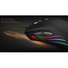 Gaming mouse - Havit gamingmus med 3200 DPI, sju knappar & RGB LED belysning