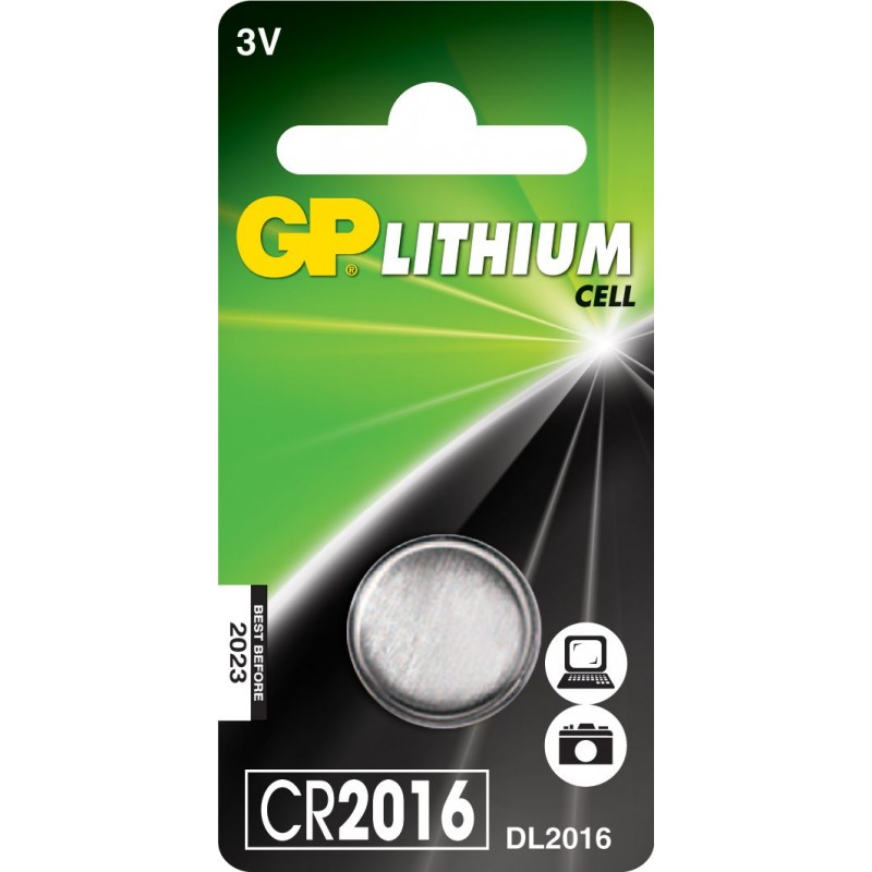 Electrical accessories - GP CR2016 Lithium Coin batteri 1-Pack knappcellsbatteri