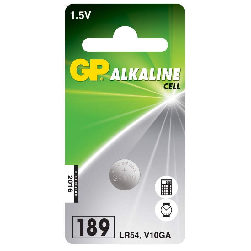 Electrical accessories - GP LR54 V10GA Alkaline Coin batteri 1-Pack knappcellsbatteri