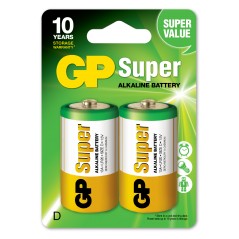 GP Super Alkaline D-batterier R20 2-pack