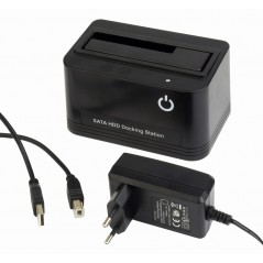 USB 2.0-dockningsstation för 2.5" och 3.5" SATA-hårddiskar