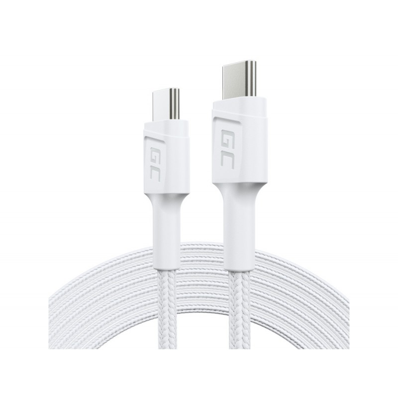 USB-C cable - Green Cell  USB-C till USB-C laddkabel och synkkabel upp till 60W QC3.0