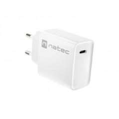 Natec AC-adapter väggladdare med USB-C PD 20W och snabbladdning