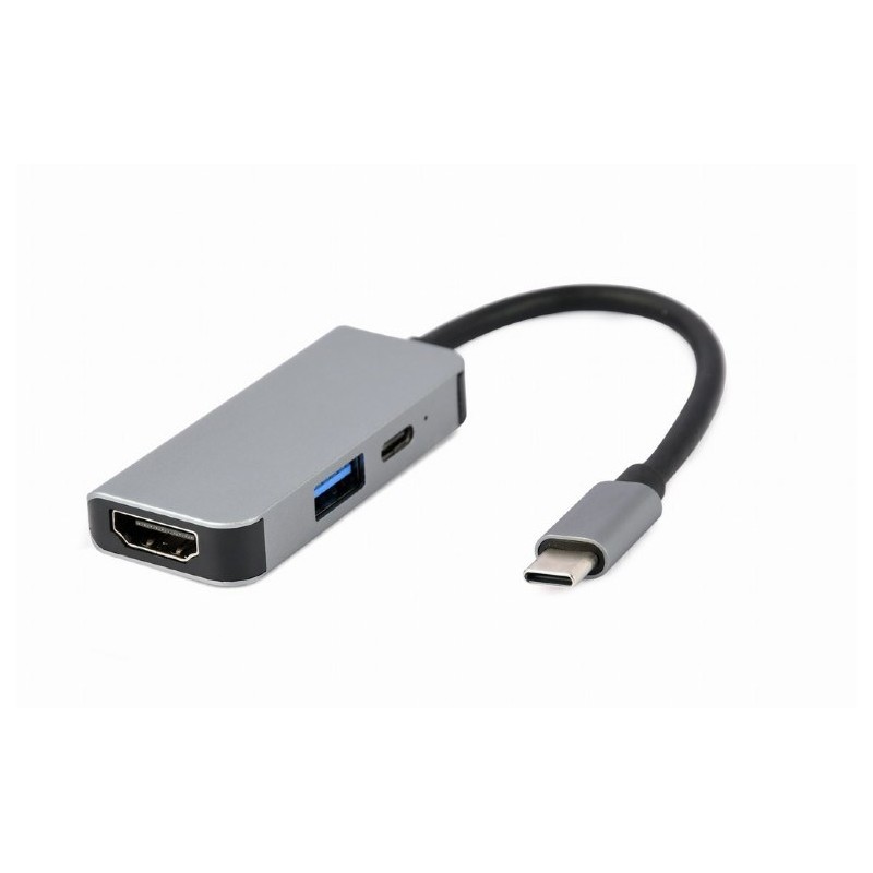 Screen Cables & Screen Adapters - Cablexpert USB-C till HDMI/USB 3.0/USB-C-adapter 4K UHD