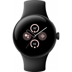 Google Pixel Watch 2 WiFi sportarmband med Fitbit (matt svart/obsidian)