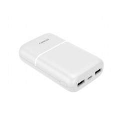 Portable Batteries - Power bank 10 000 mAh, 2x USB-A, 1x USB-C, vit