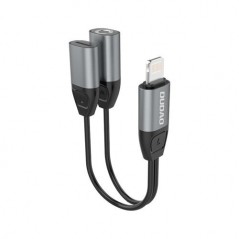 Dudao L17i+ Lightning till 3.5mm ljud-adapter med laddning