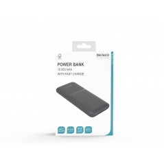 Portable Batteries - Powerbank 10 000 mAh, 2x USB-A, 1x USB-C, QuickCharge max 20W, svart