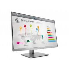 Used computer monitors - HP EliteDisplay E273q 27" 2K 1440p IPS-skärm med USB-hubb & ergonomisk fot (beg)