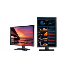 Used computer monitors - Dell 24" U2412M LED-skärm med IPS-panel med Ergonomisk fot (beg med liten repa kant)