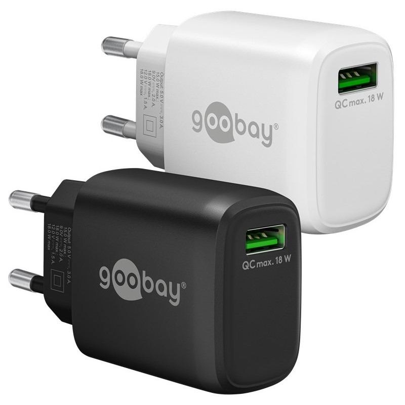 Chargers and Cables - USB-strömadapter med 18 Watt snabbladdning