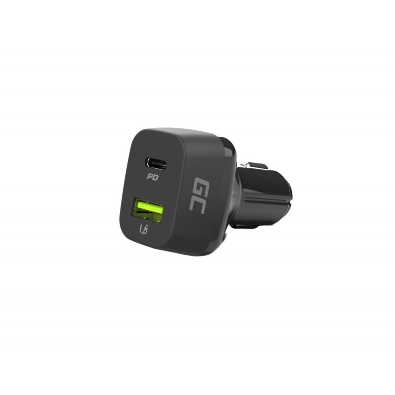 Chargers and Cables - GreenCell billaddare med USB-C och USB-A kontakt, 30W PD QC 3.0